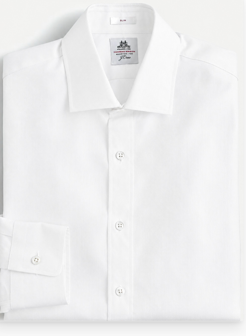 NWT Thomas Mason for J.Crew Oxford Slim-Fit Shirt in White 14 x 32